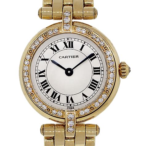 cartier womens gold watch|cartier 18k gold ladies watches.